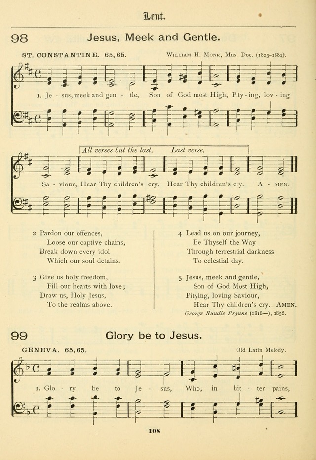 School and Parish Hymnal: with tunes page 109