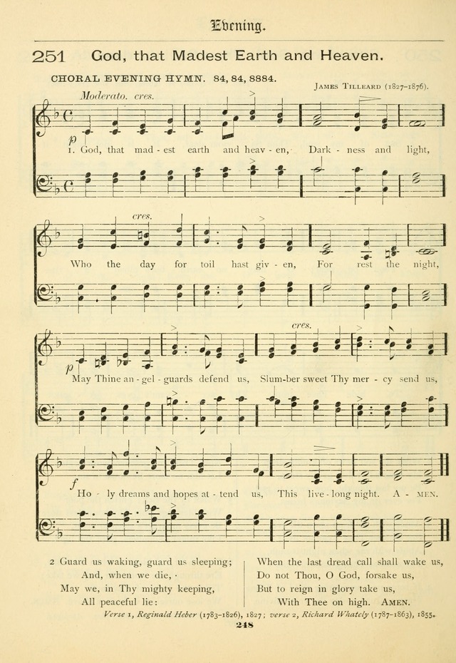 School and Parish Hymnal: with tunes page 249