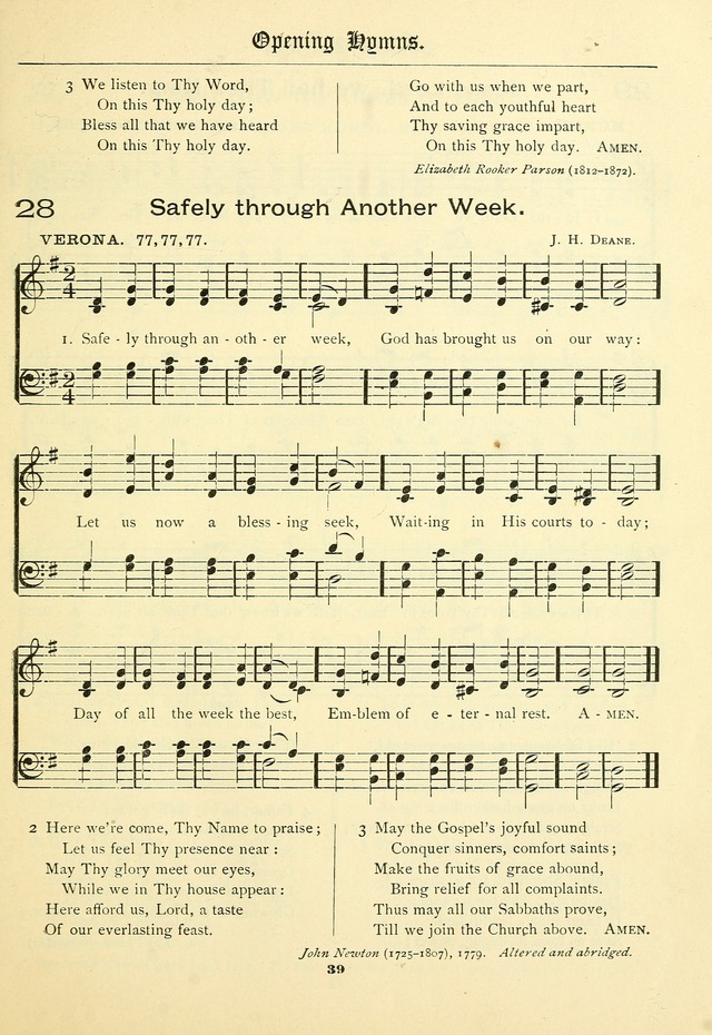 School and Parish Hymnal: with tunes page 40