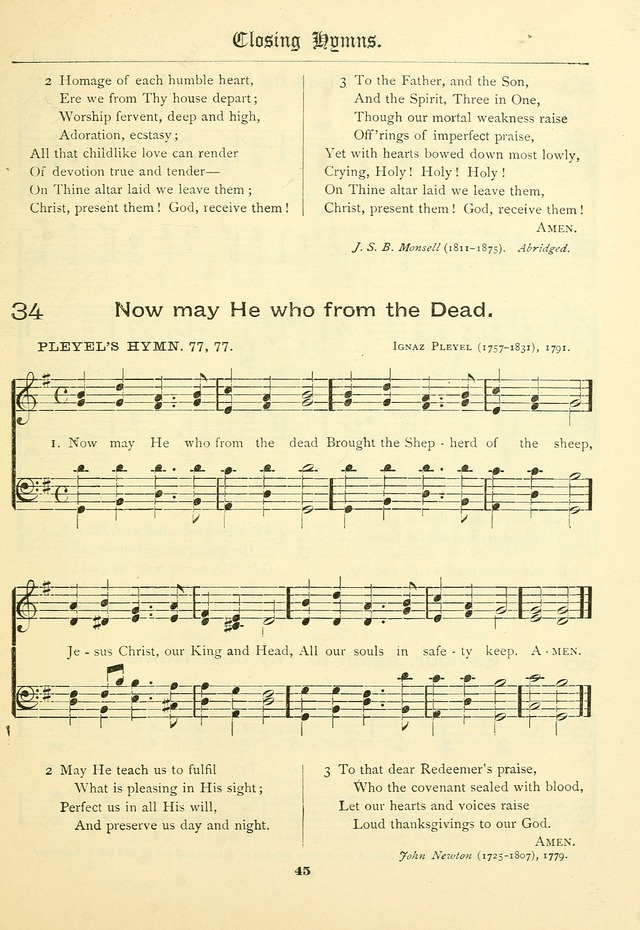 School and Parish Hymnal: with tunes page 46