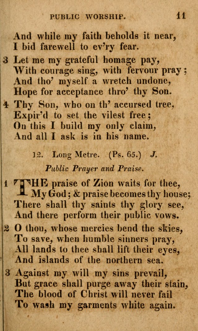 A Selection of Psalms and Hymns: done under the appointment of the Philadelphian Association (4th ed.) page 11