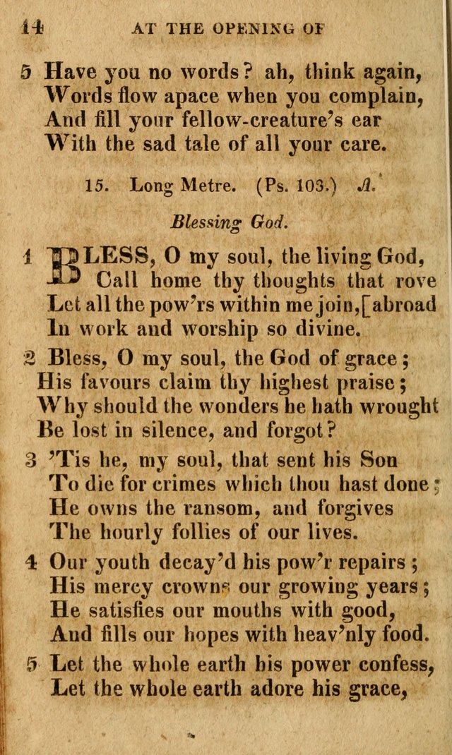 A Selection of Psalms and Hymns: done under the appointment of the Philadelphian Association (4th ed.) page 14