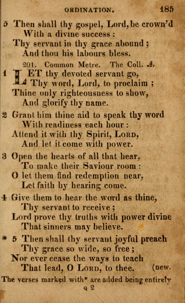 A Selection of Psalms and Hymns: done under the appointment of the Philadelphian Association (4th ed.) page 185