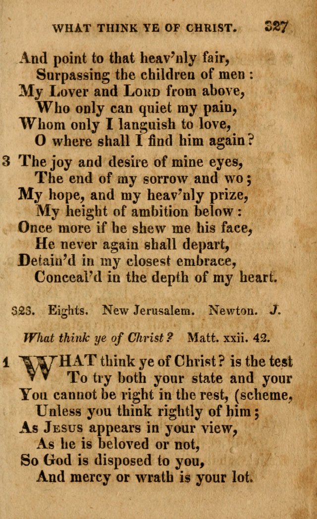 A Selection of Psalms and Hymns: done under the appointment of the Philadelphian Association (4th ed.) page 327