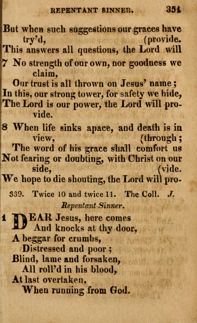 A Selection of Psalms and Hymns: done under the appointment of the Philadelphian Association (4th ed.) page 351