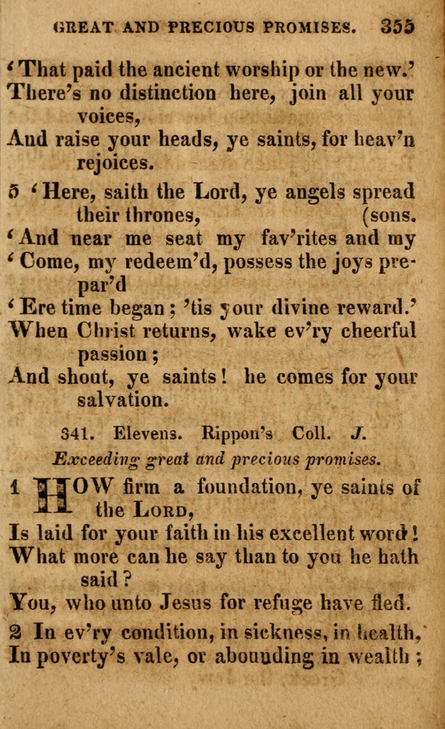A Selection of Psalms and Hymns: done under the appointment of the Philadelphian Association (4th ed.) page 355