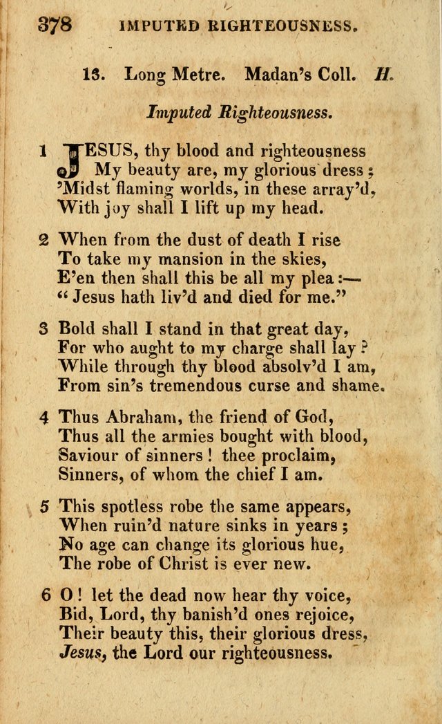 A Selection of Psalms and Hymns: done under the appointment of the Philadelphian Association (4th ed.) page 378