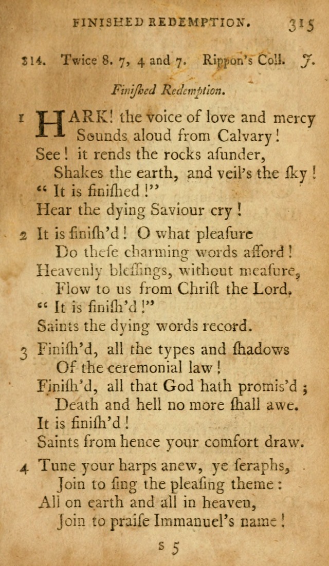 A Selection of Psalms and Hymns: done under appointment of the Philadelphian Association (2nd ed) page 331