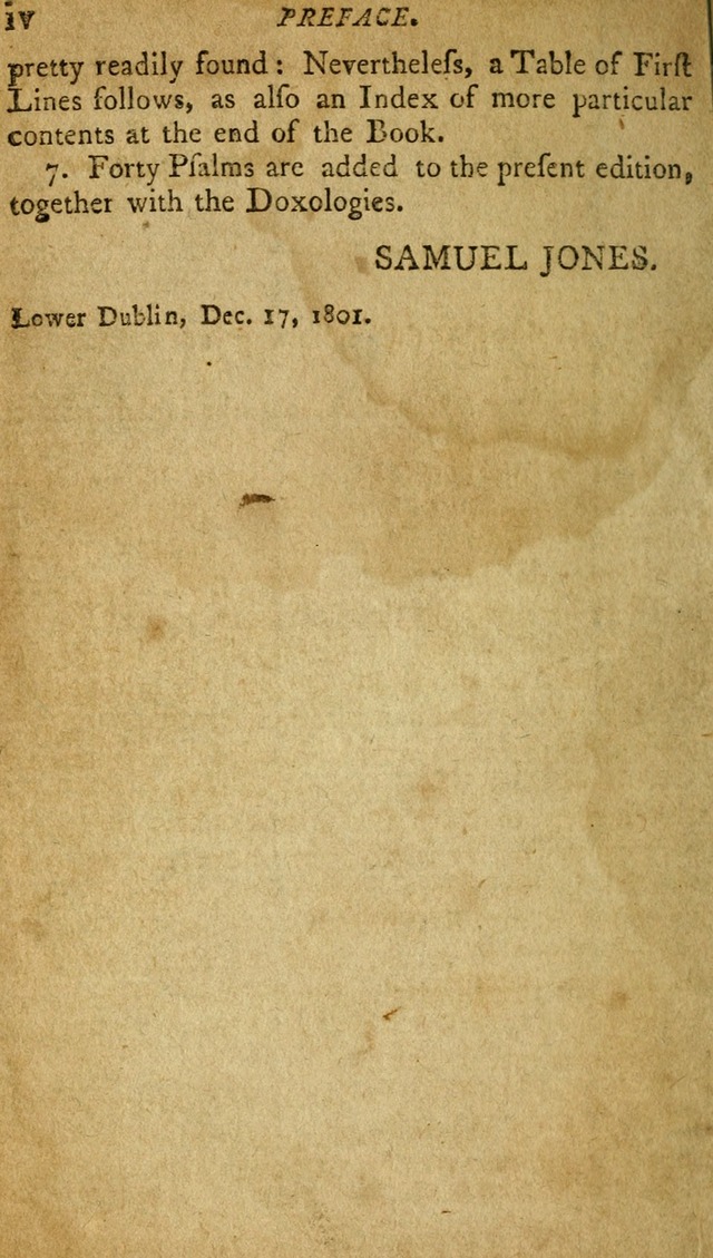 A Selection of Psalms and Hymns: done under appointment of the Philadelphian Association (2nd ed) page 4