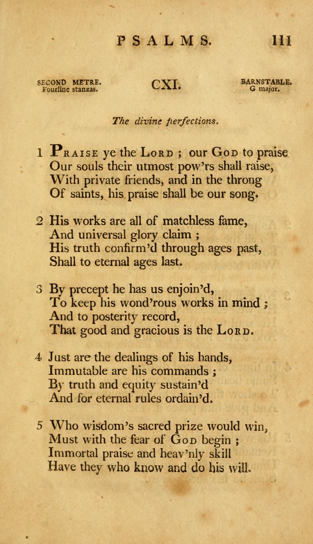 A Selection of Psalms and Hymns, Embracing all the Varieties of Subjects page 113
