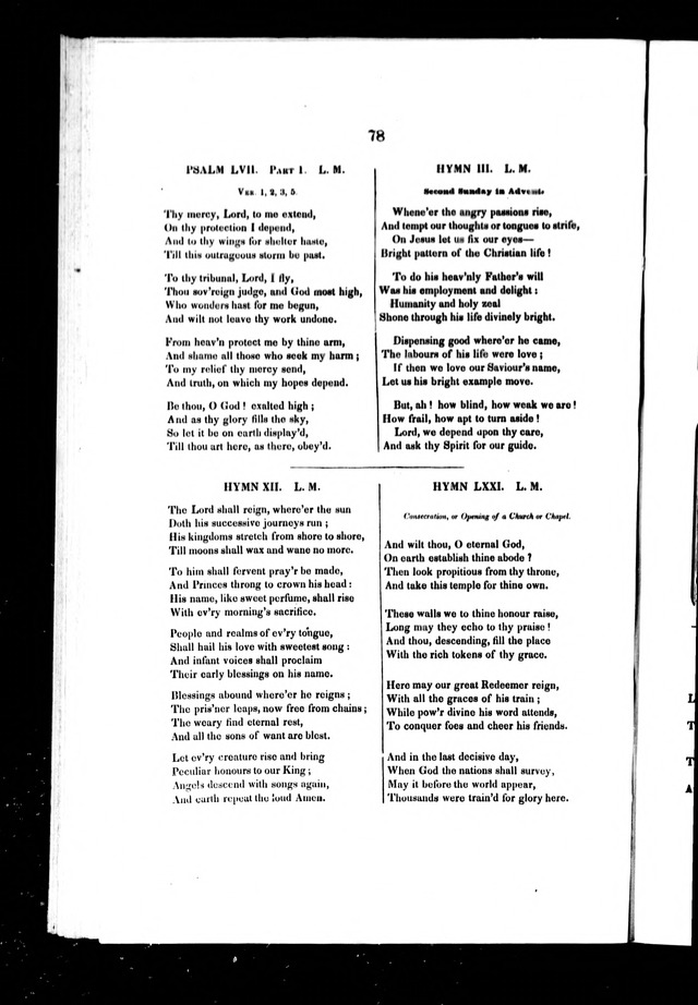 A Selection of Psalms and Hymns: for every Sunday and principle festival throughout the year for the use of congregations in the Diocess of Quebec page 74