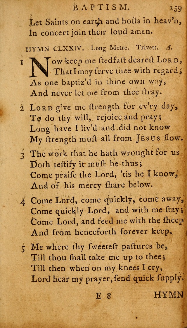 A Selection of Psalms and Hymns: done under the appointment of  the Philadelphian Association page 159