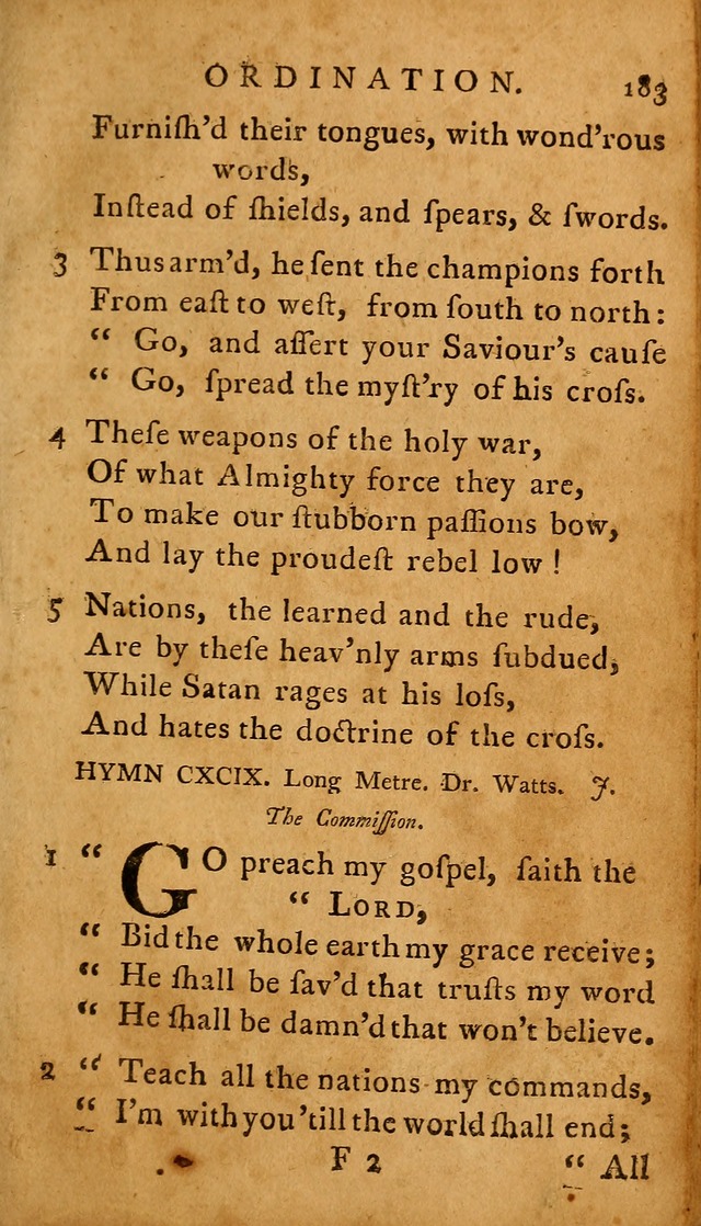 A Selection of Psalms and Hymns: done under the appointment of  the Philadelphian Association page 183