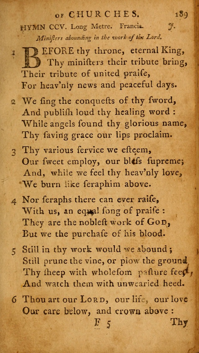 A Selection of Psalms and Hymns: done under the appointment of  the Philadelphian Association page 189