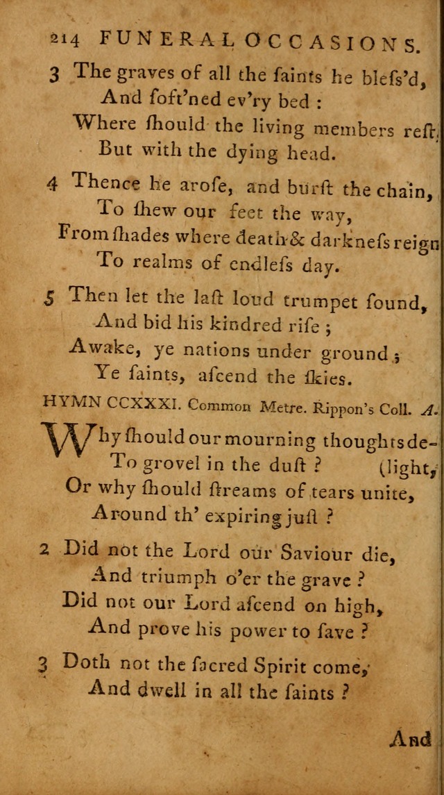 A Selection of Psalms and Hymns: done under the appointment of  the Philadelphian Association page 224