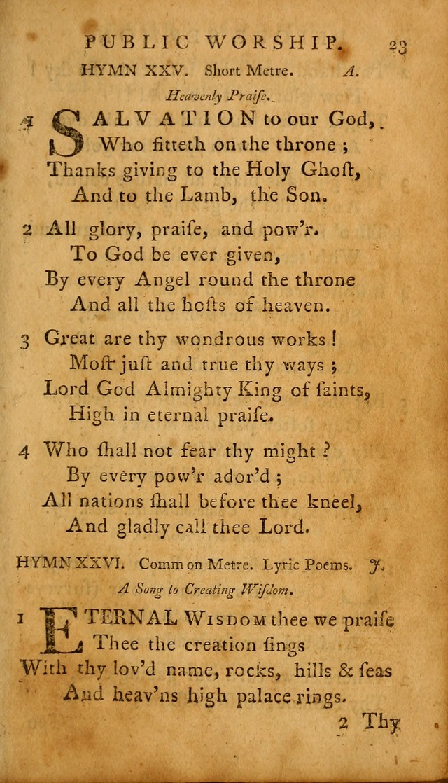 A Selection of Psalms and Hymns: done under the appointment of  the Philadelphian Association page 23