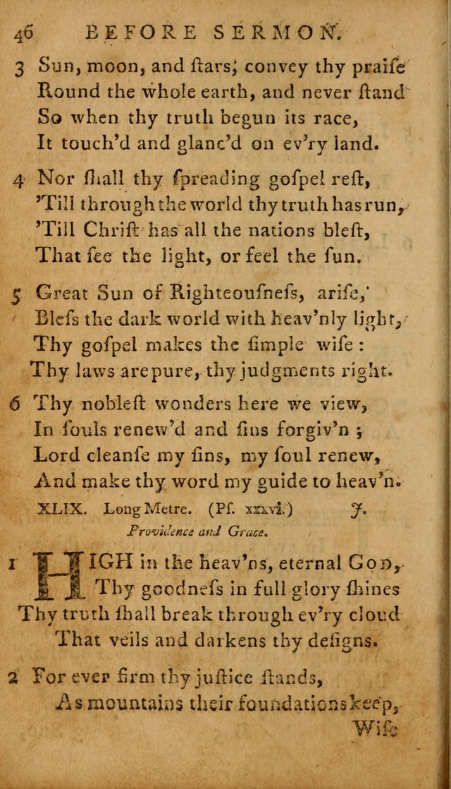A Selection of Psalms and Hymns: done under the appointment of  the Philadelphian Association page 46