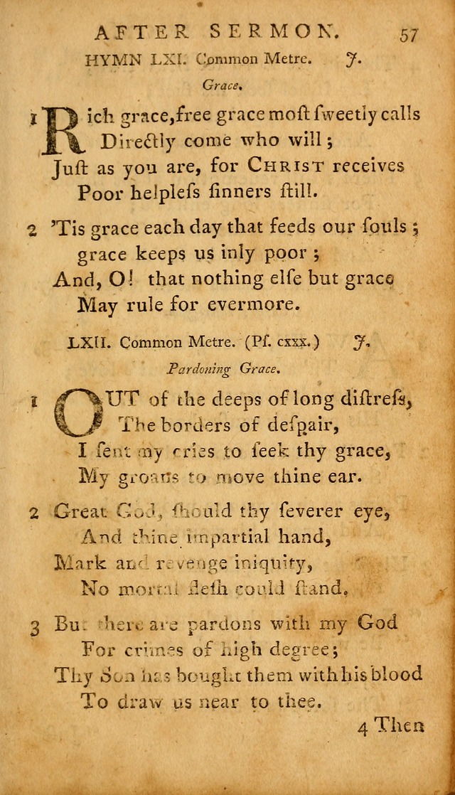 A Selection of Psalms and Hymns: done under the appointment of  the Philadelphian Association page 57