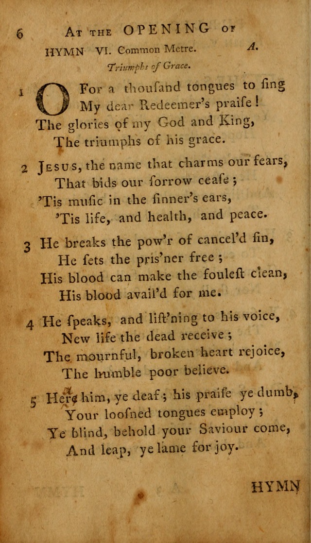 A Selection of Psalms and Hymns: done under the appointment of  the Philadelphian Association page 6