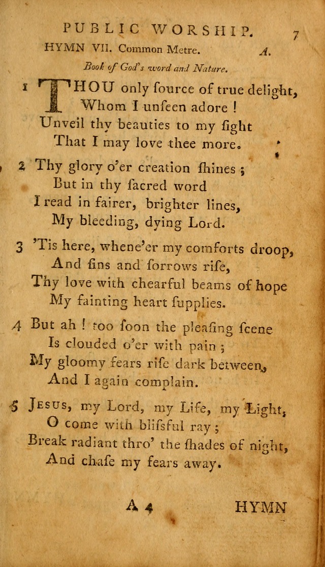 A Selection of Psalms and Hymns: done under the appointment of  the Philadelphian Association page 7