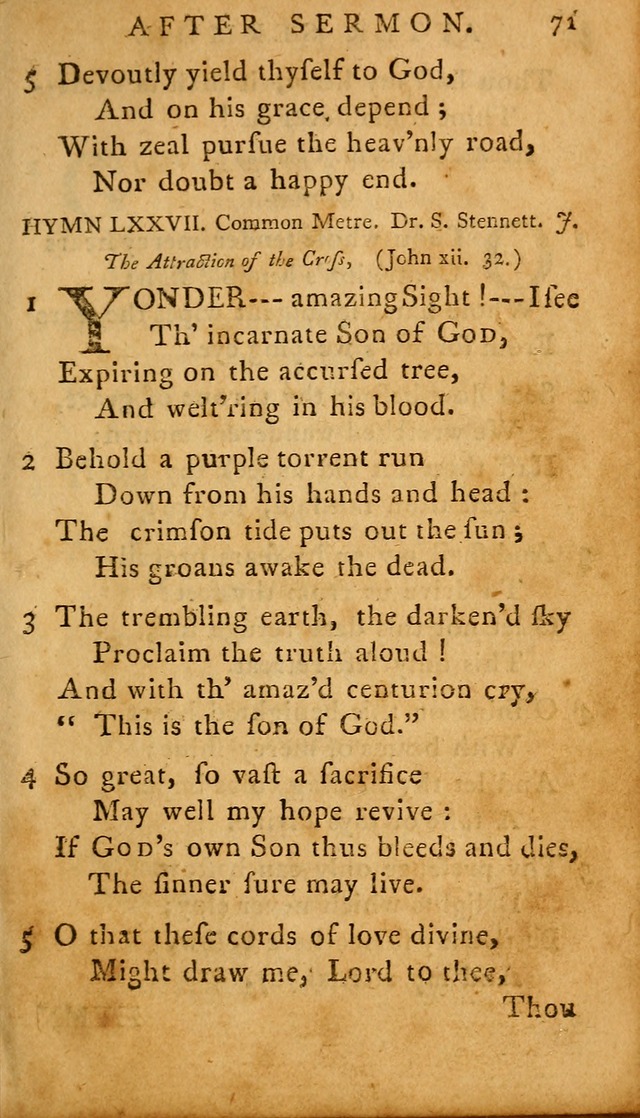 A Selection of Psalms and Hymns: done under the appointment of  the Philadelphian Association page 71