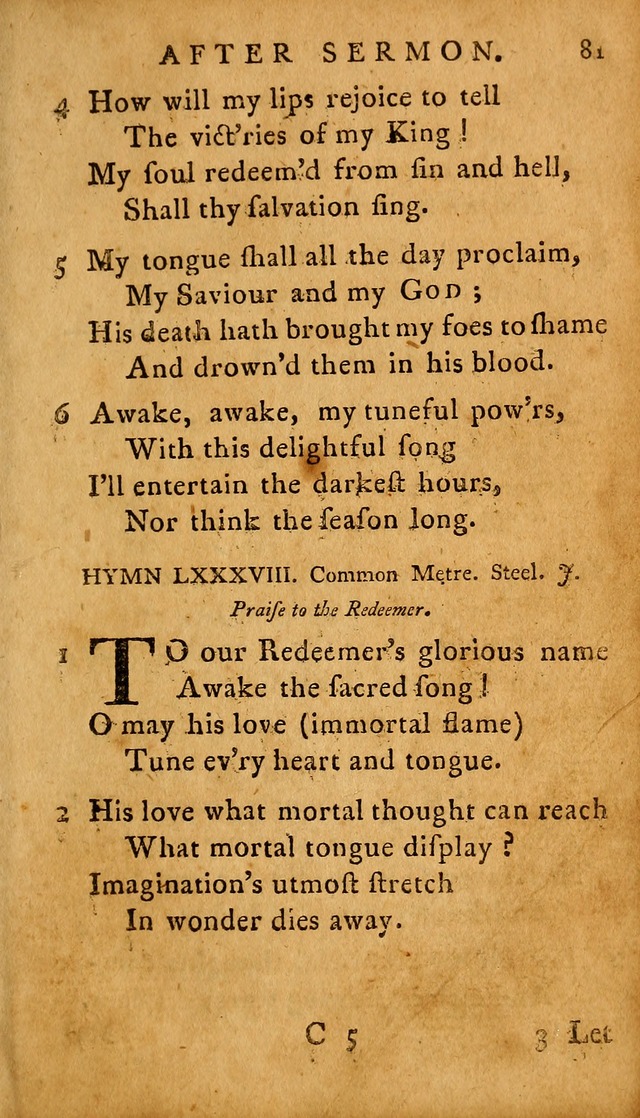 A Selection of Psalms and Hymns: done under the appointment of  the Philadelphian Association page 81