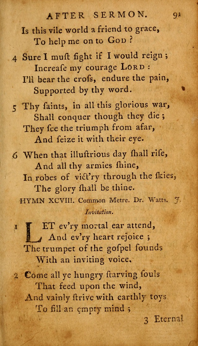 A Selection of Psalms and Hymns: done under the appointment of  the Philadelphian Association page 91