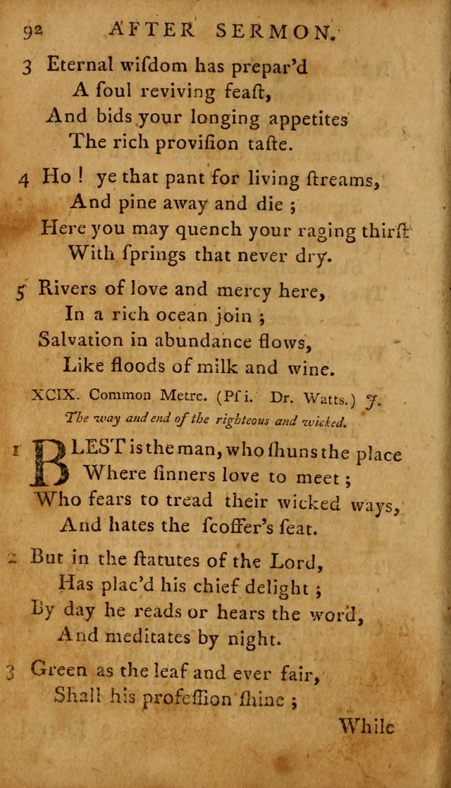 A Selection of Psalms and Hymns: done under the appointment of  the Philadelphian Association page 92