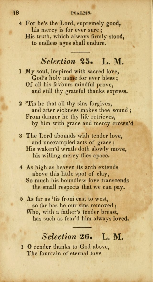 A Selection of Psalms and Hymns, for the use of Sunday Schools page 18