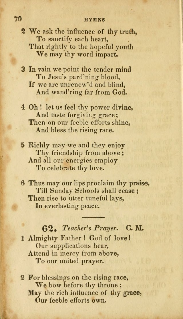 A Selection of Psalms and Hymns, for the use of Sunday Schools page 72