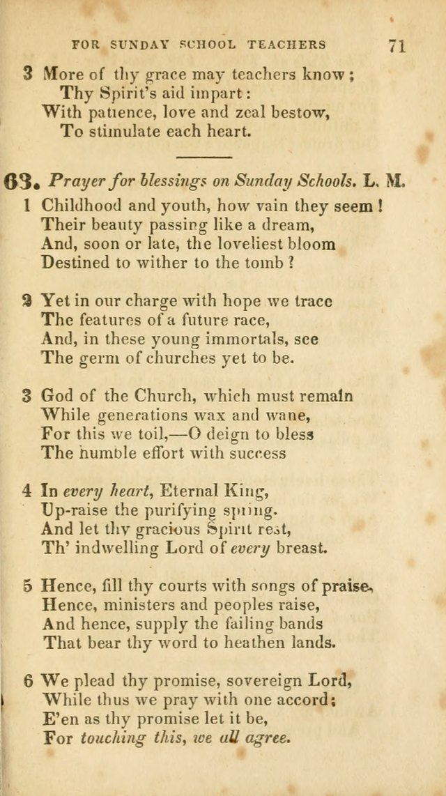 A Selection of Psalms and Hymns, for the use of Sunday Schools page 73