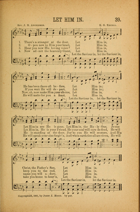 Songs of Peace, Love and Joy: for Sabbath Schools and Gospel Meetings page 39