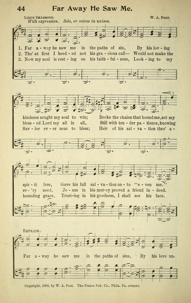 Songs of Redemption and Praise. Rev. page 202