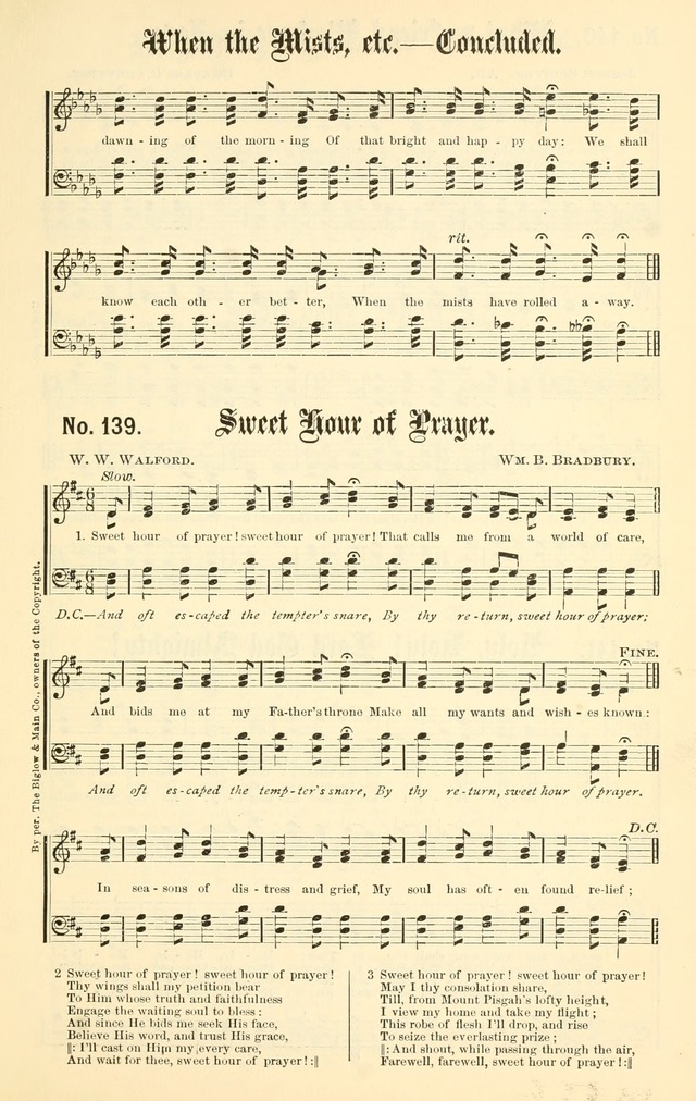 Sacred Songs No. 1: compiled and arranged for use in gospel meetings, Sunday schools, prayer meetings and other religious services page 139