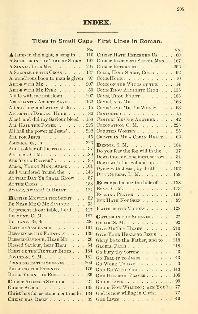 Sacred Songs No. 1: compiled and arranged for use in gospel meetings, Sunday schools, prayer meetings and other religious services page 203