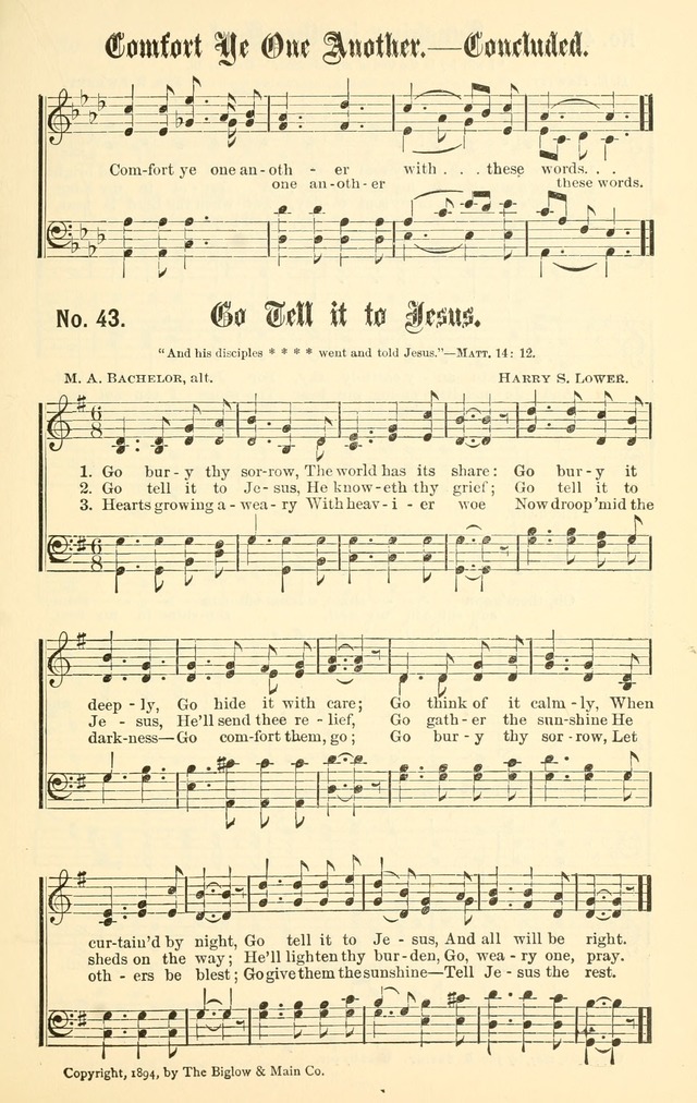 Sacred Songs No. 1: compiled and arranged for use in gospel meetings, Sunday schools, prayer meetings and other religious services page 43