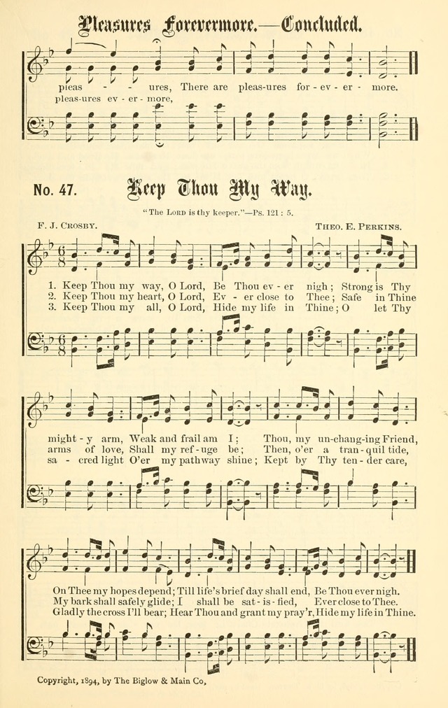 Sacred Songs No. 1: compiled and arranged for use in gospel meetings, Sunday schools, prayer meetings and other religious services page 47