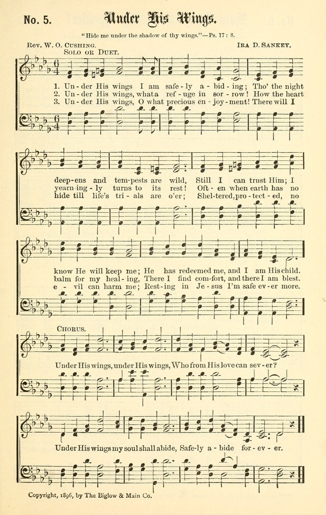 Sacred Songs No. 1: compiled and arranged for use in gospel meetings, Sunday schools, prayer meetings and other religious services page 5