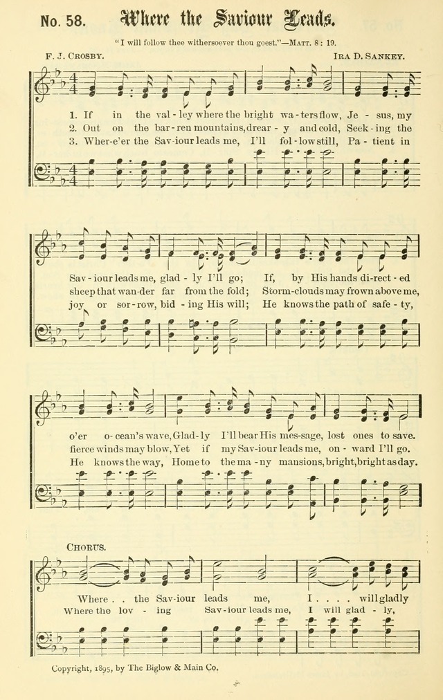 Sacred Songs No. 1: compiled and arranged for use in gospel meetings, Sunday schools, prayer meetings and other religious services page 58