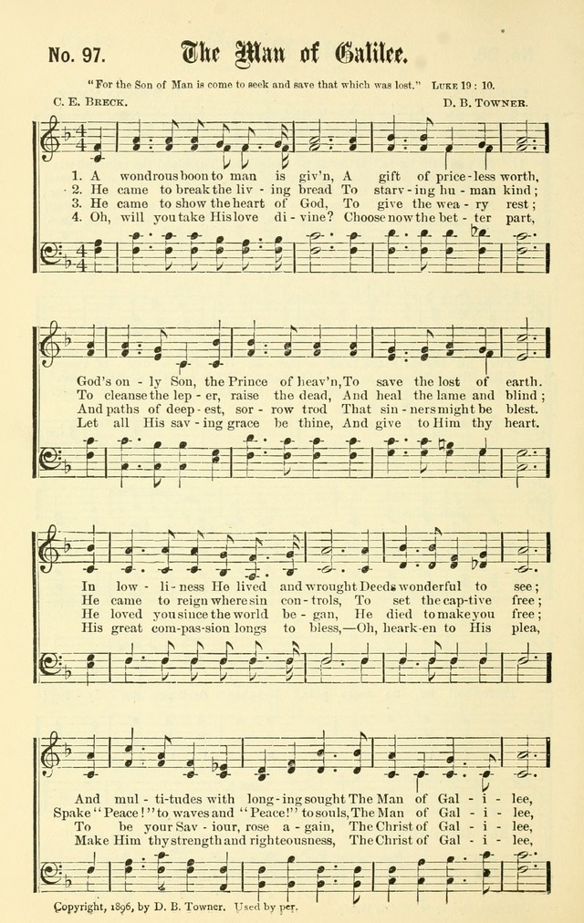 Sacred Songs No. 1: compiled and arranged for use in gospel meetings, Sunday schools, prayer meetings and other religious services page 98