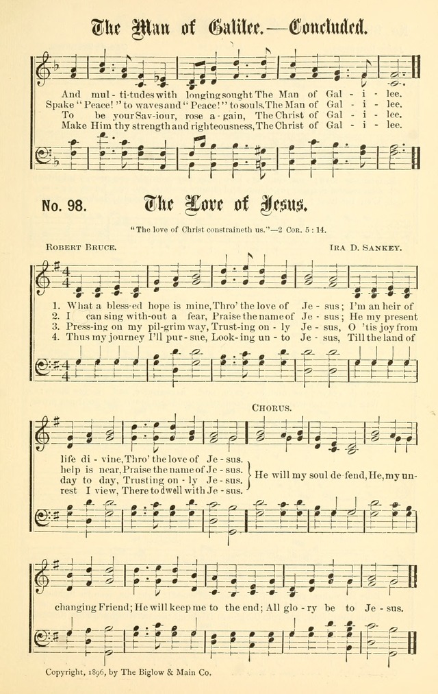 Sacred Songs No. 1: compiled and arranged for use in gospel meetings, Sunday schools, prayer meetings and other religious services page 99