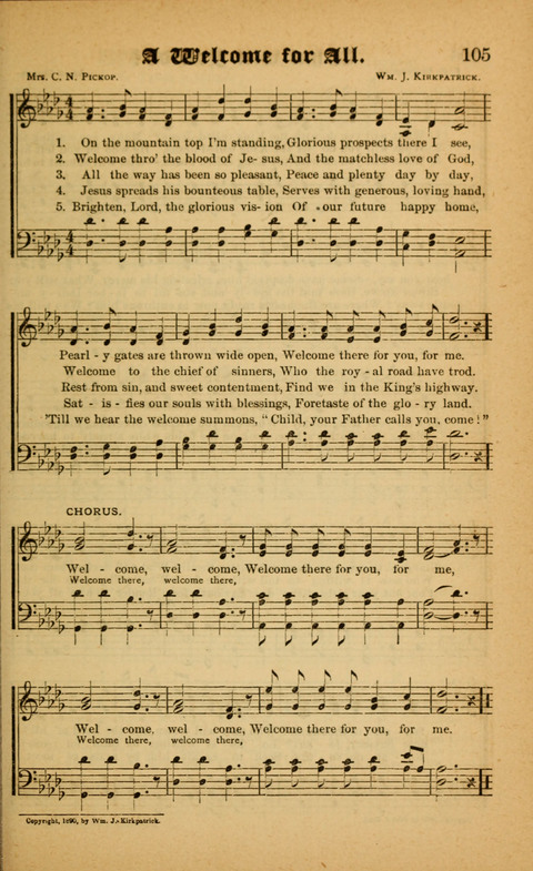 Sunlit Songs: for use in meetings for Christian worship or work page 105