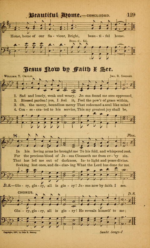 Sunlit Songs: for use in meetings for Christian worship or work page 129