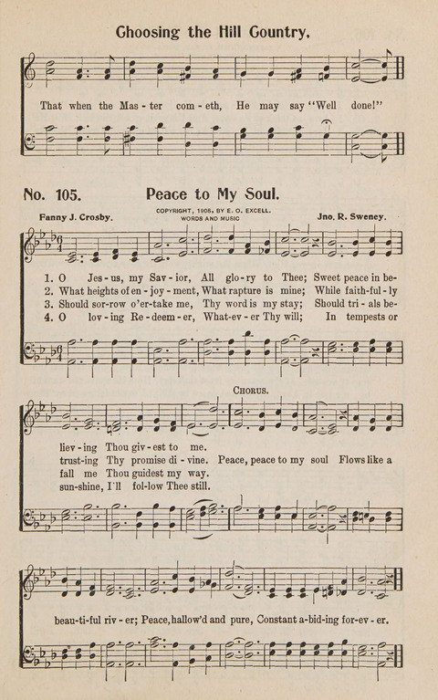 Service in Song: The cream of all the best songs, of all the best writers, together with Orders of Service for the Sunday School page 105