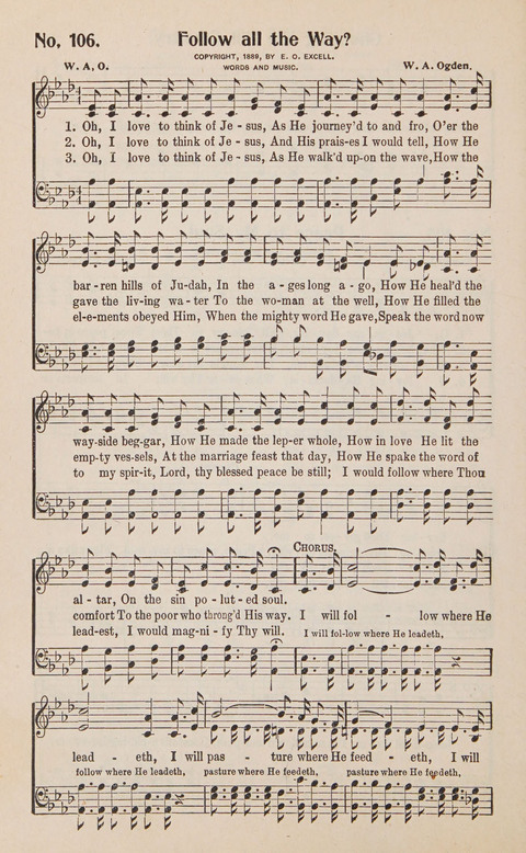 Service in Song: The cream of all the best songs, of all the best writers, together with Orders of Service for the Sunday School page 106