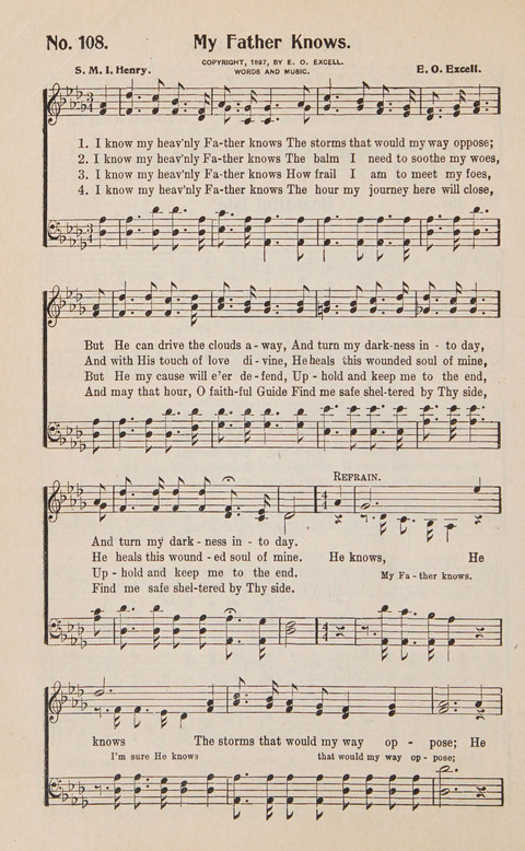 Service in Song: The cream of all the best songs, of all the best writers, together with Orders of Service for the Sunday School page 108