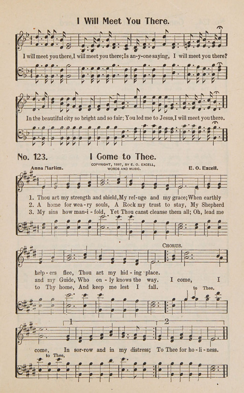 Service in Song: The cream of all the best songs, of all the best writers, together with Orders of Service for the Sunday School page 123