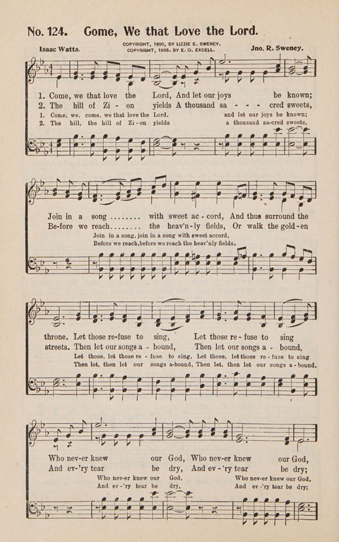Service in Song: The cream of all the best songs, of all the best writers, together with Orders of Service for the Sunday School page 124