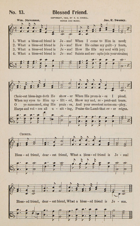Service in Song: The cream of all the best songs, of all the best writers, together with Orders of Service for the Sunday School page 13