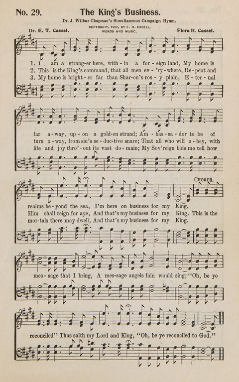 Service in Song: The cream of all the best songs, of all the best writers, together with Orders of Service for the Sunday School page 29